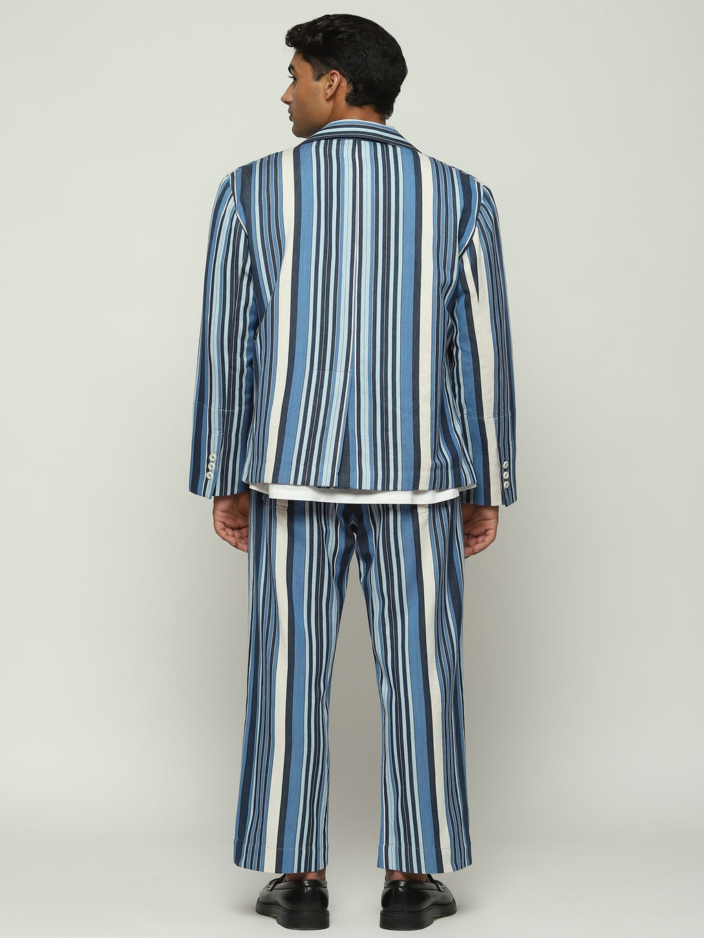 Woven Indigo Stripes Jacket
