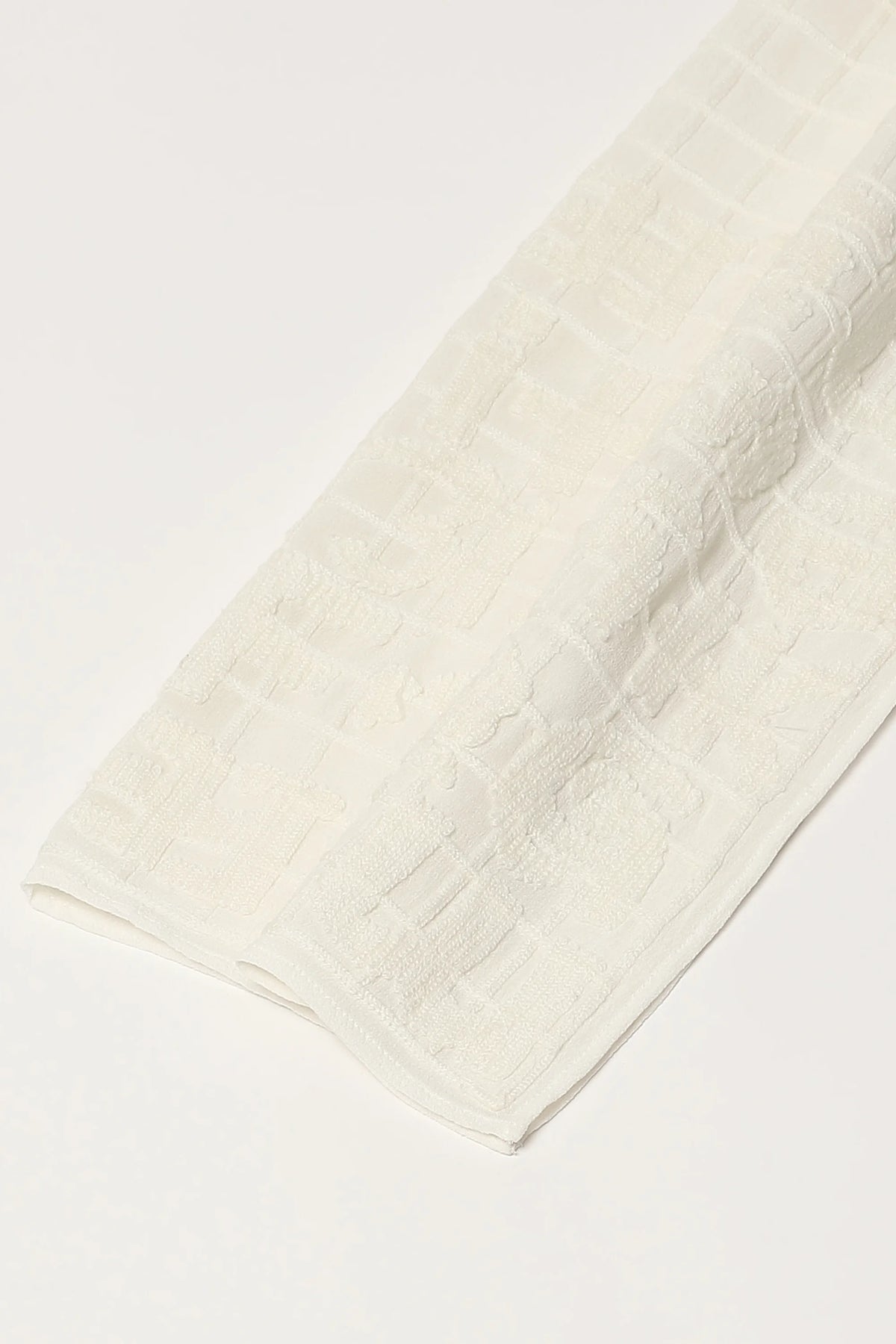 Tonal Crewel Embroidered Alphabets Scarf