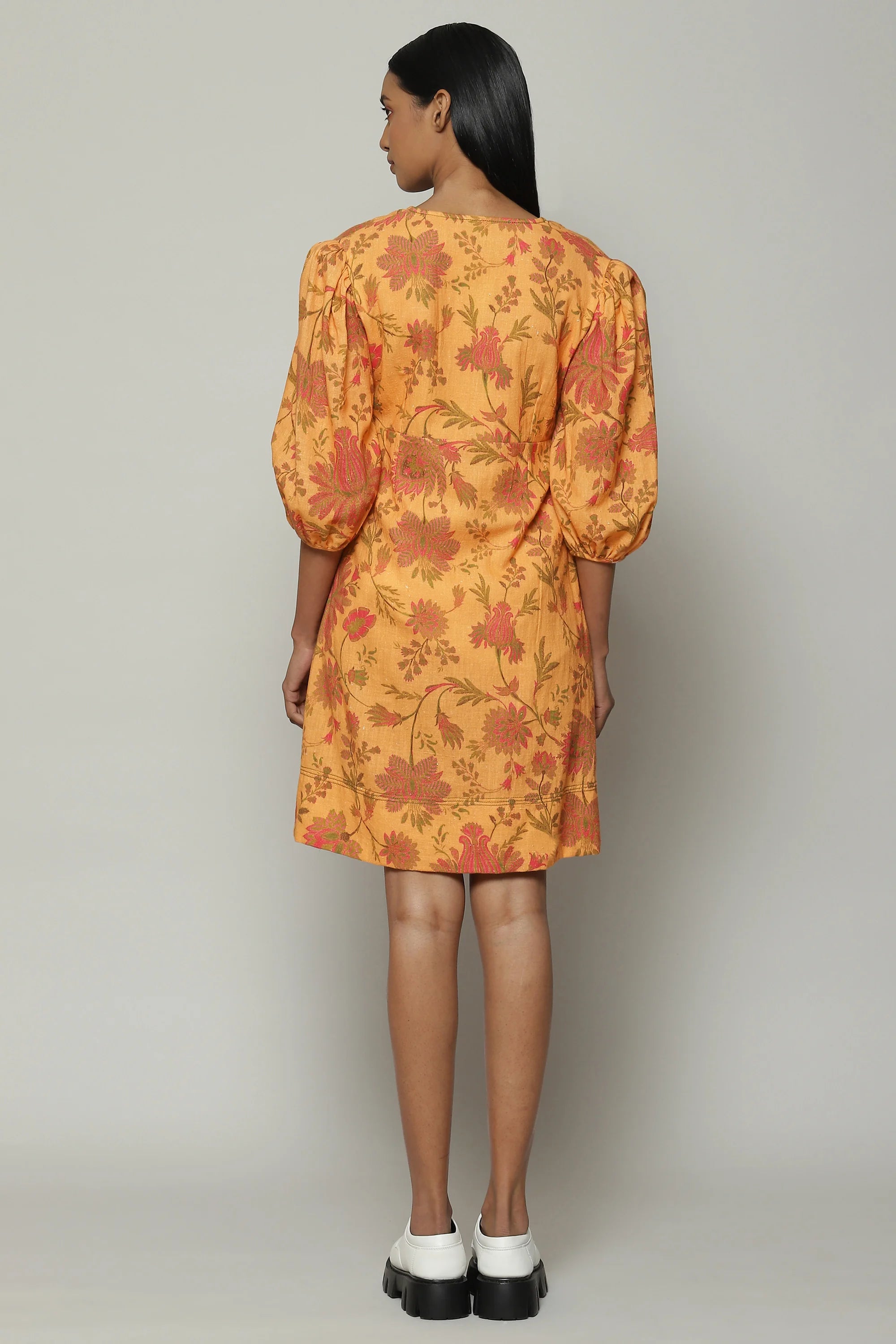 Chintz Print Handspun Handwoven Cotton Dress