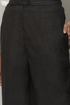 Double Sheer Luxe Voile Pant Black
