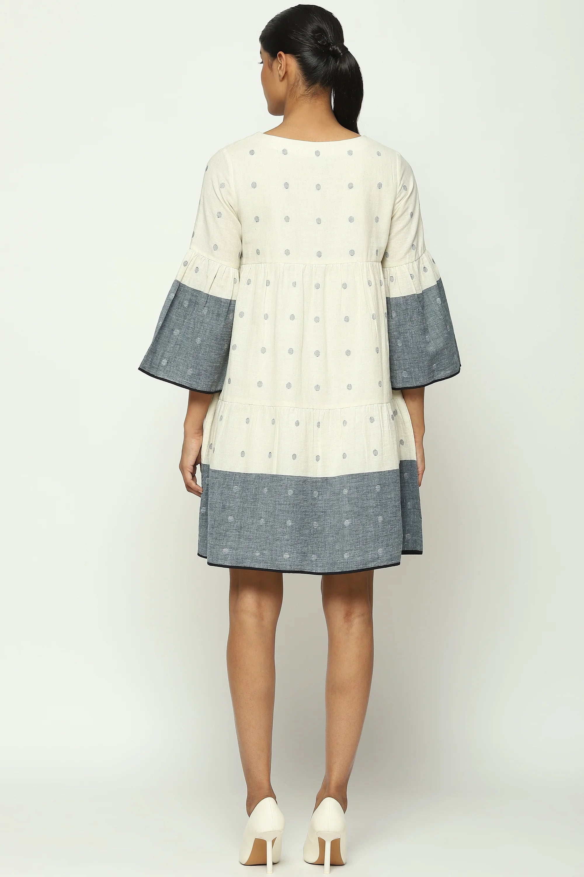 Border Jamdani Dots Dress