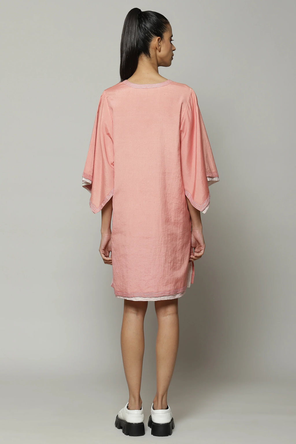 Double Sheer Luxe Voile Kurta Pink