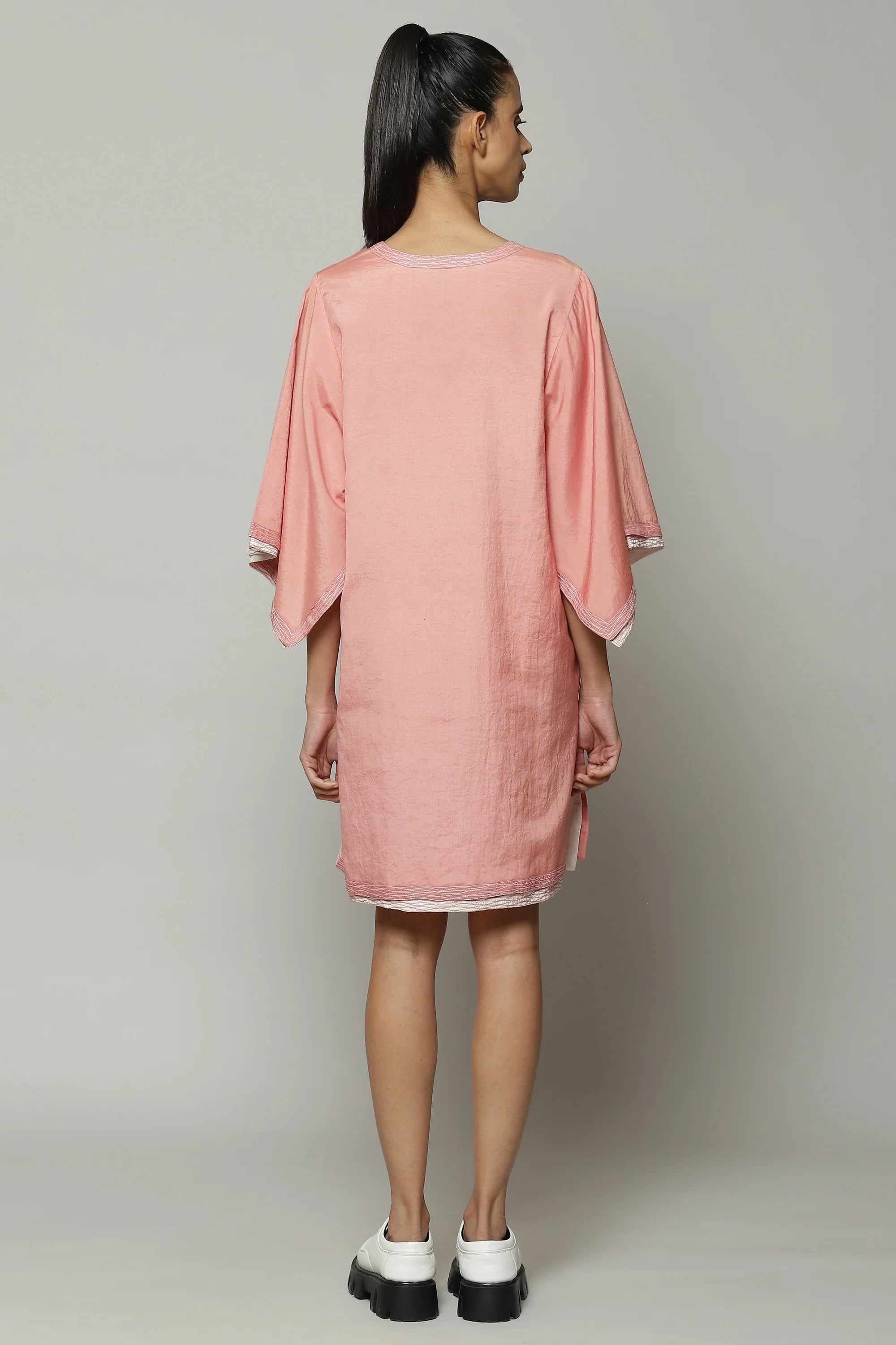 Double Sheer Luxe Voile Kurta Pink