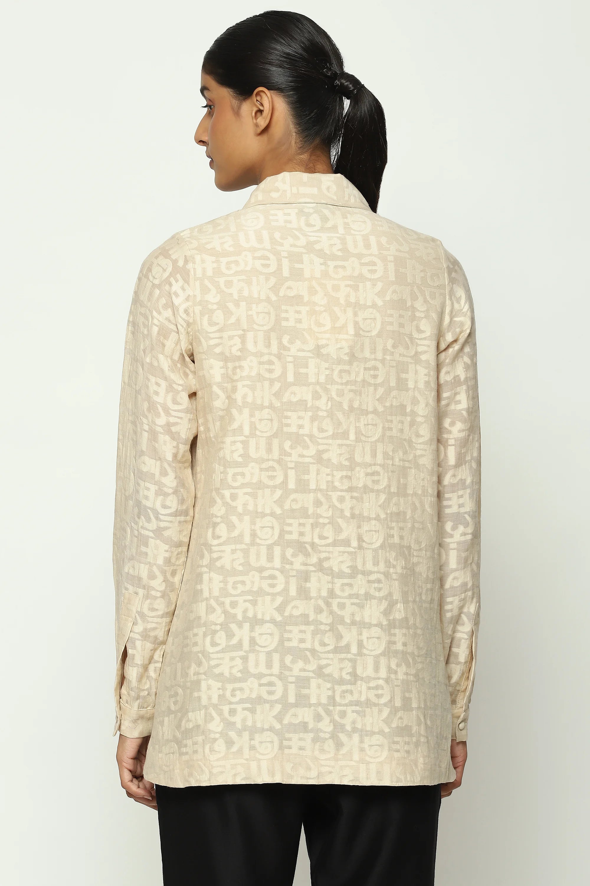 Calligraphy Cutwork Shirt