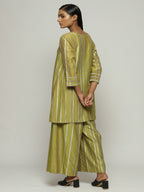 Tonal Lace Trim Kurta