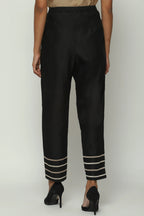 Tonal Lace Trim Trouser