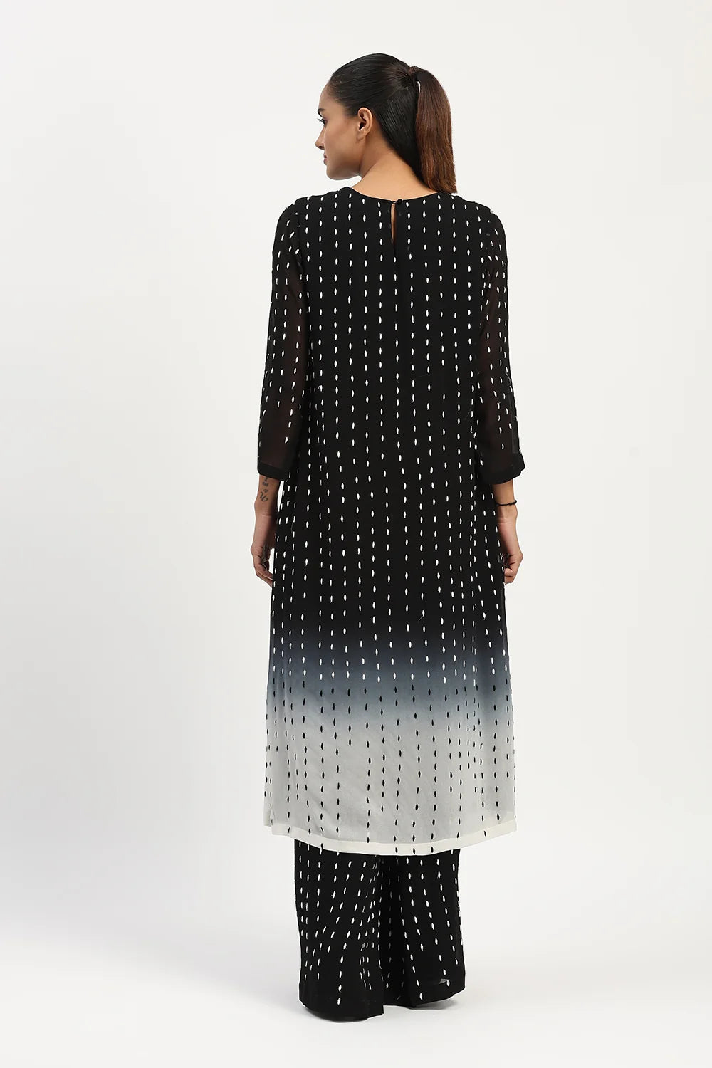 Ombre Stab Stitch Kurta