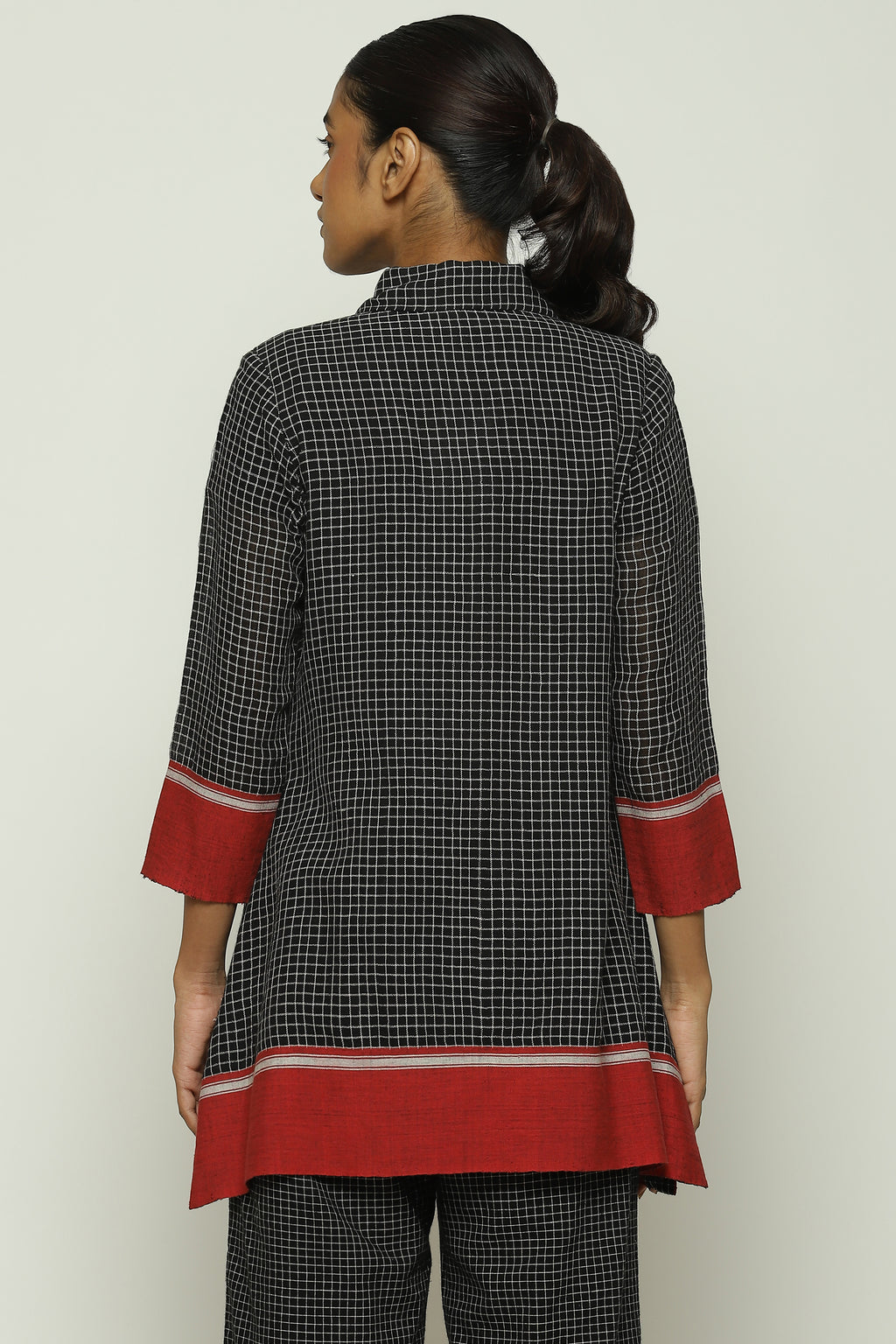 Chettinad Checks Red Border Shirt