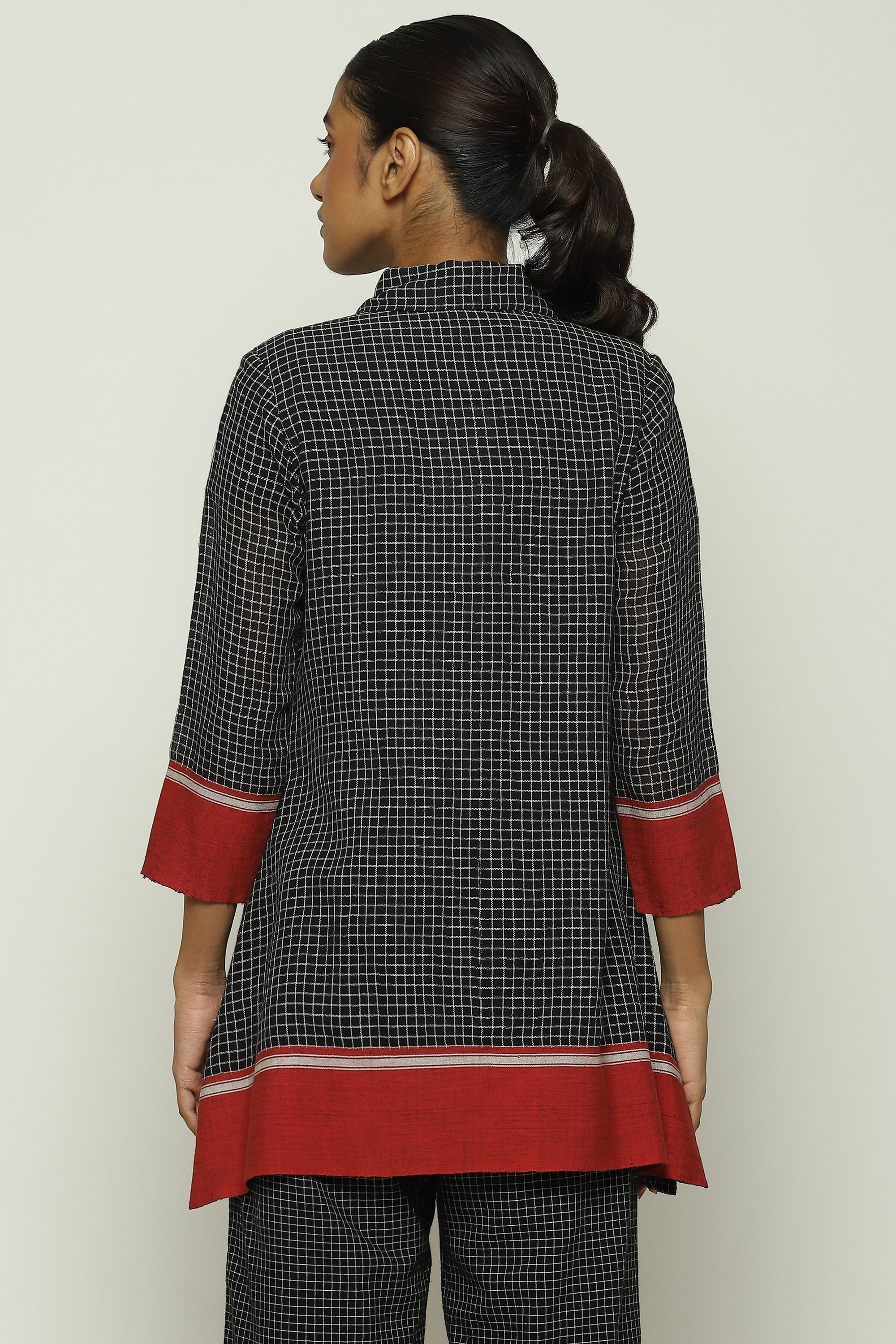 Chettinad Checks Red Border Shirt