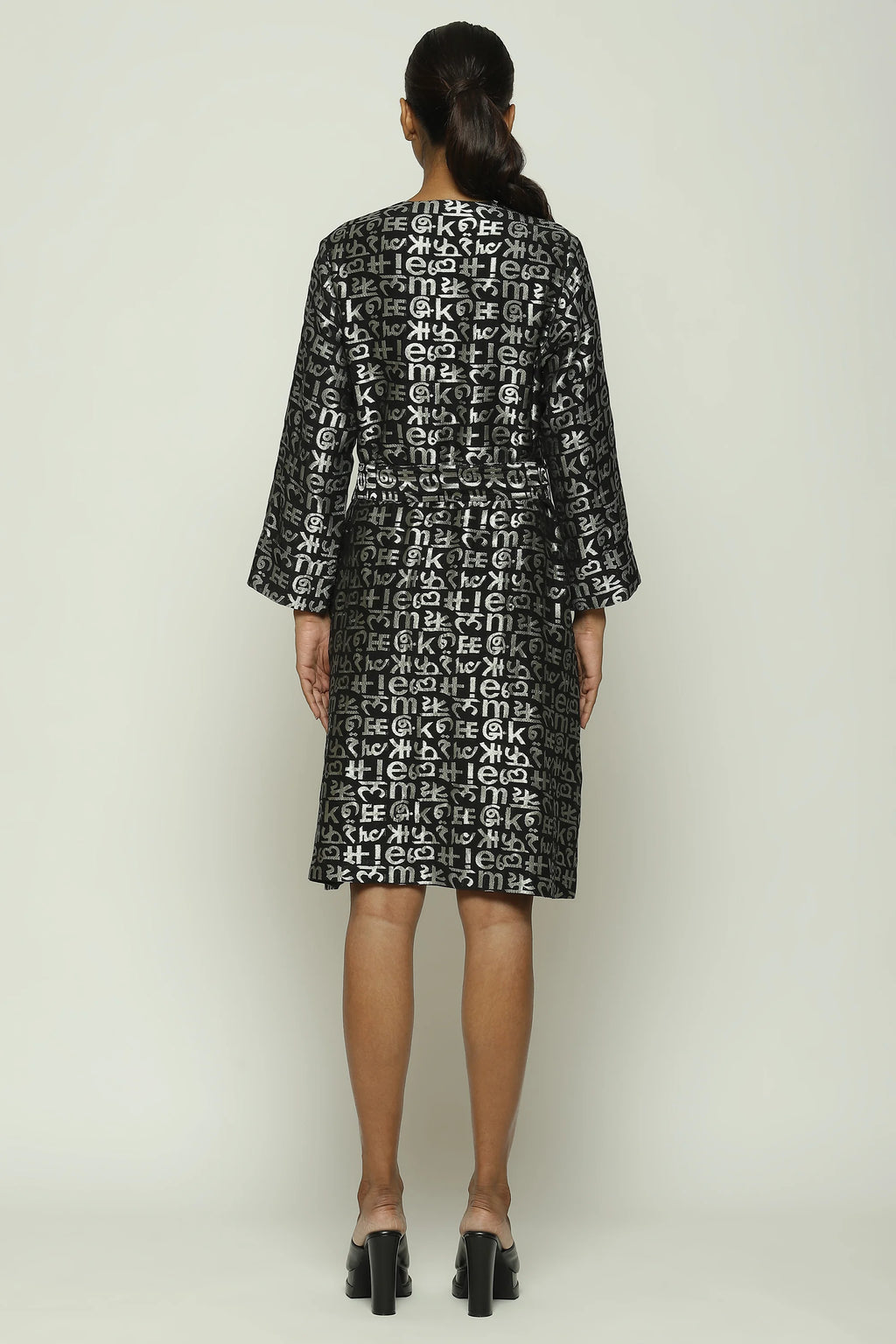 Calligraphy Cutwork Zari Dress