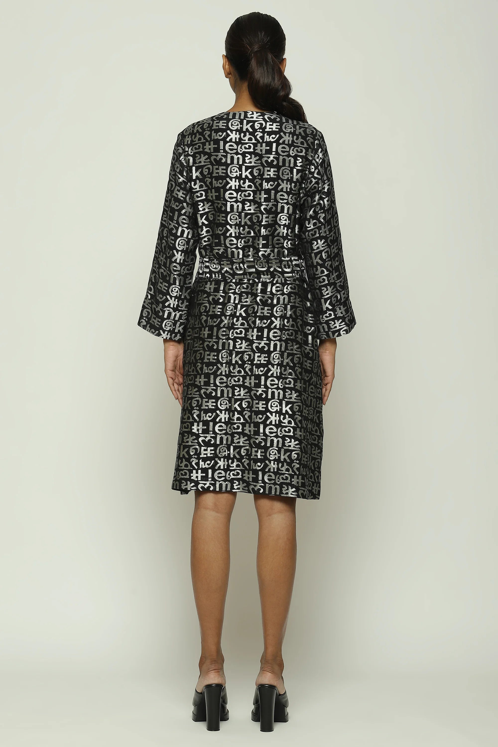 Calligraphy Cutwork Zari Dress