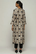 Symbol Print  & Sequins Dress