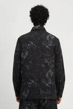 News Print Shirt Jacket