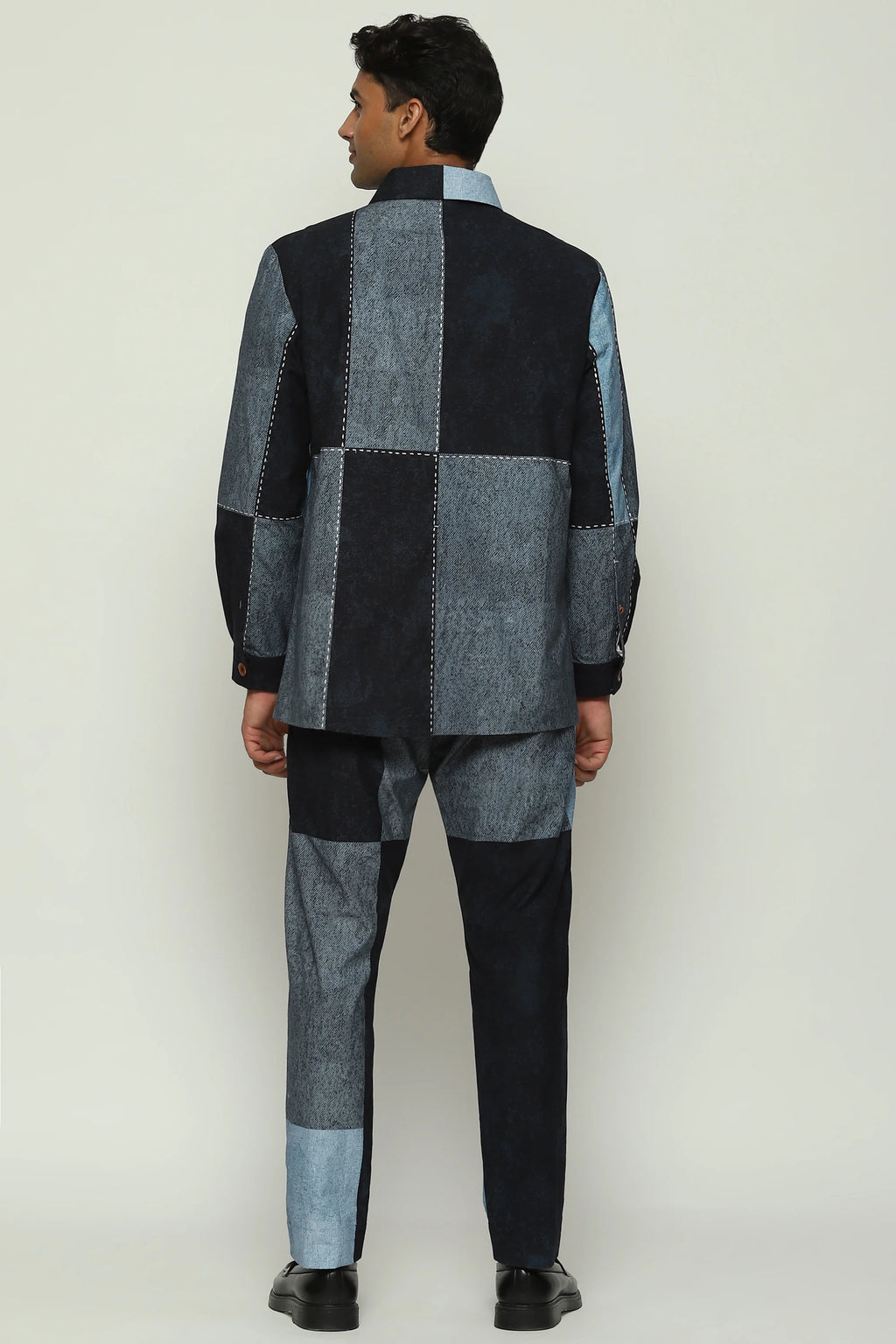 Denim Printed Patchwork Jacket