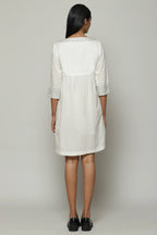 Mother Of Pearl Embroidered Cambric Tunic Ivory