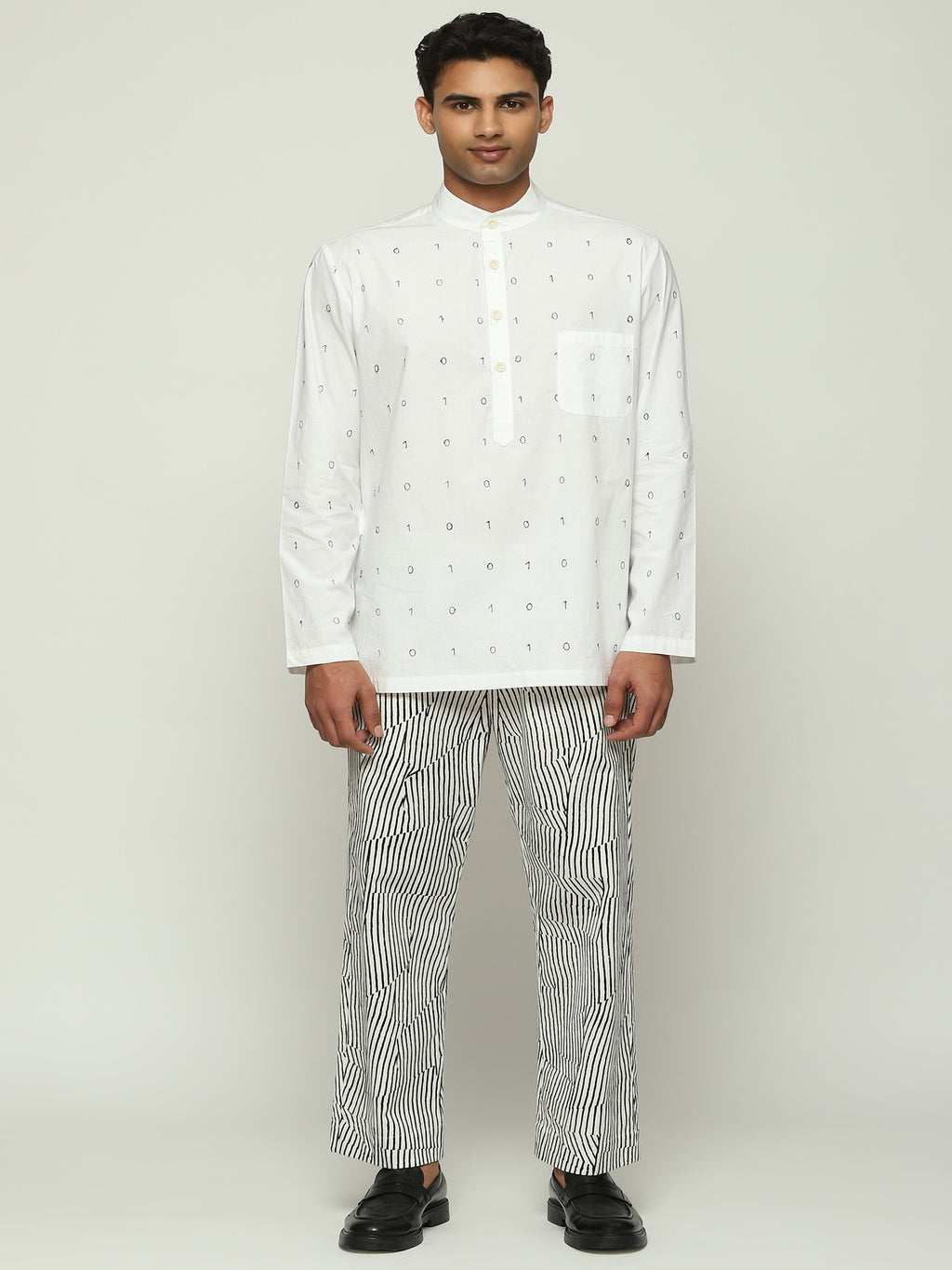 Embroidered Code Kurta