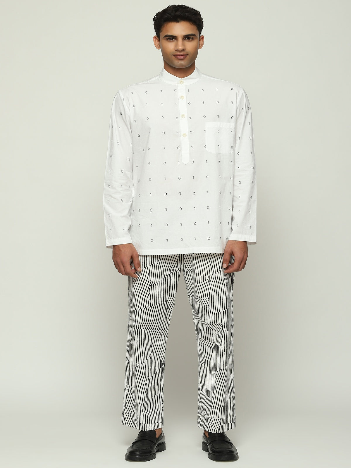 Embroidered Code Kurta
