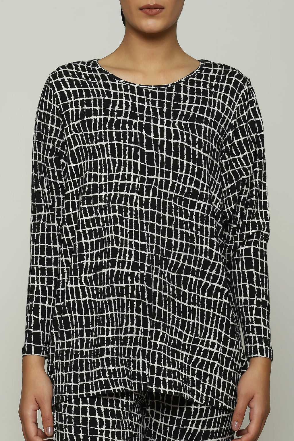 Lattice Print Top