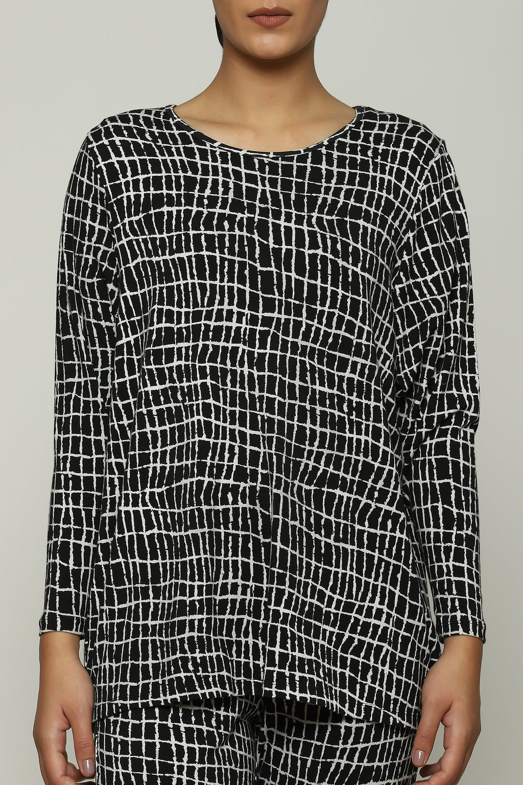 Lattice Print Top