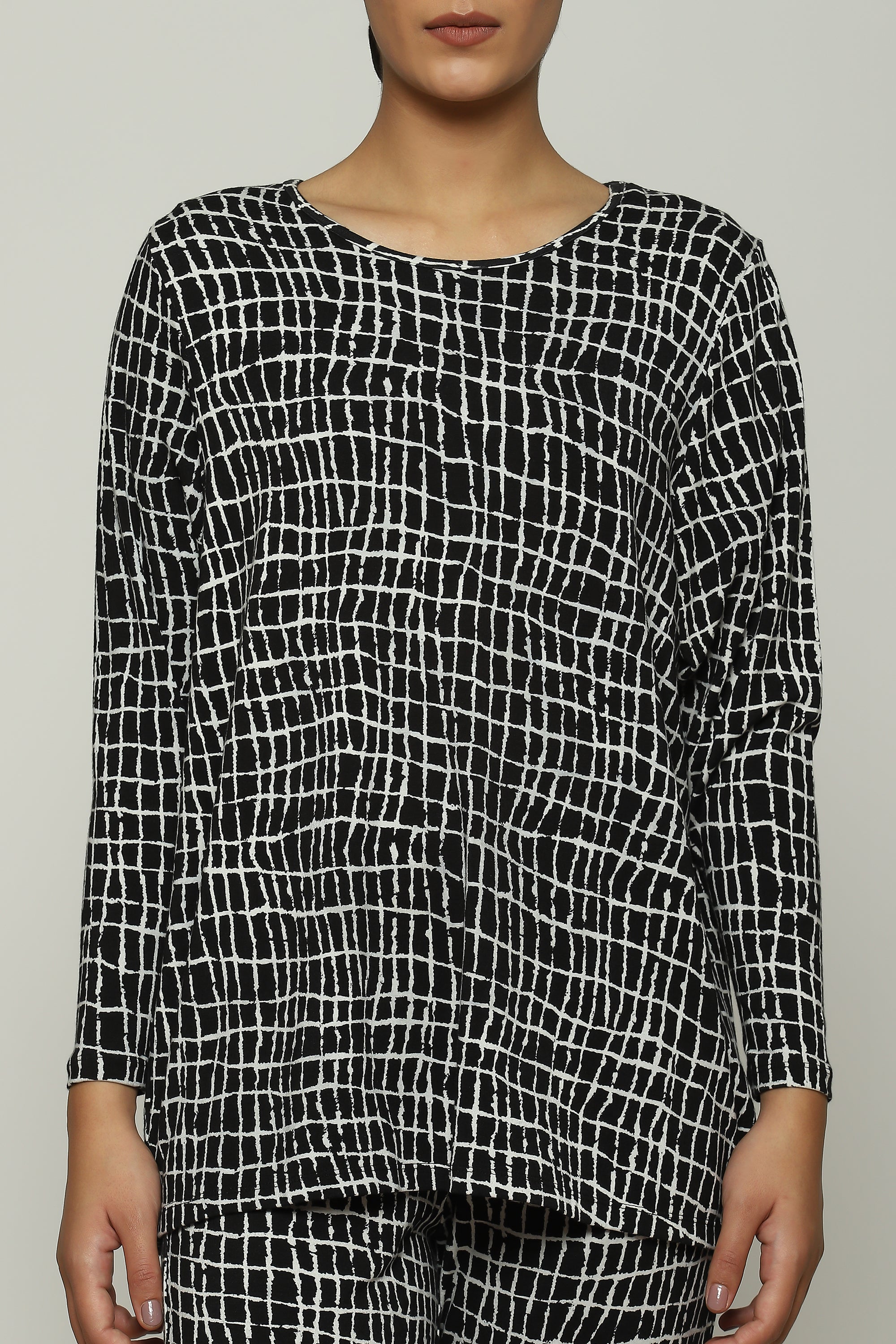 Lattice Print Top