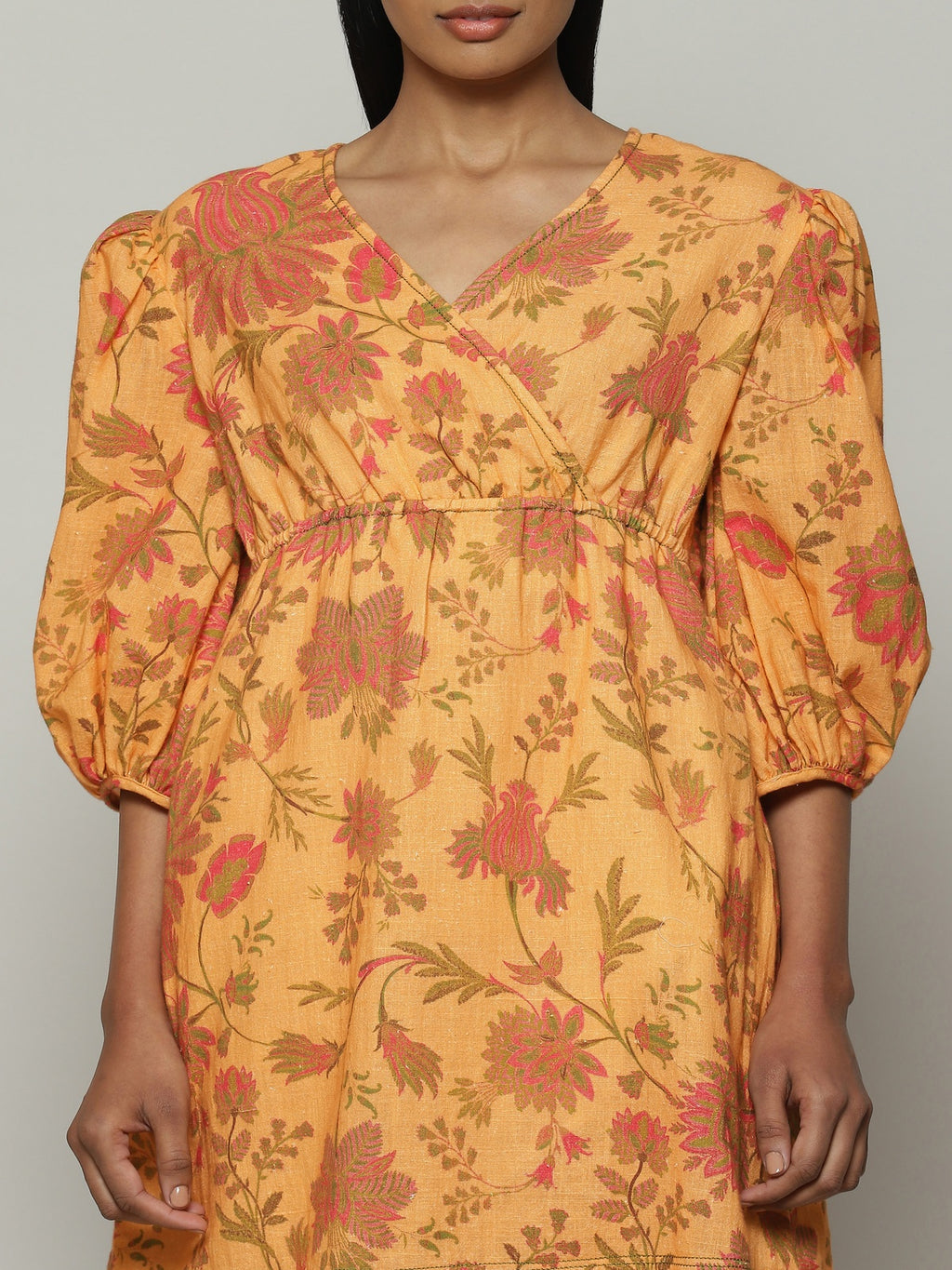 Chintz Print Handspun Handwoven Cotton Dress