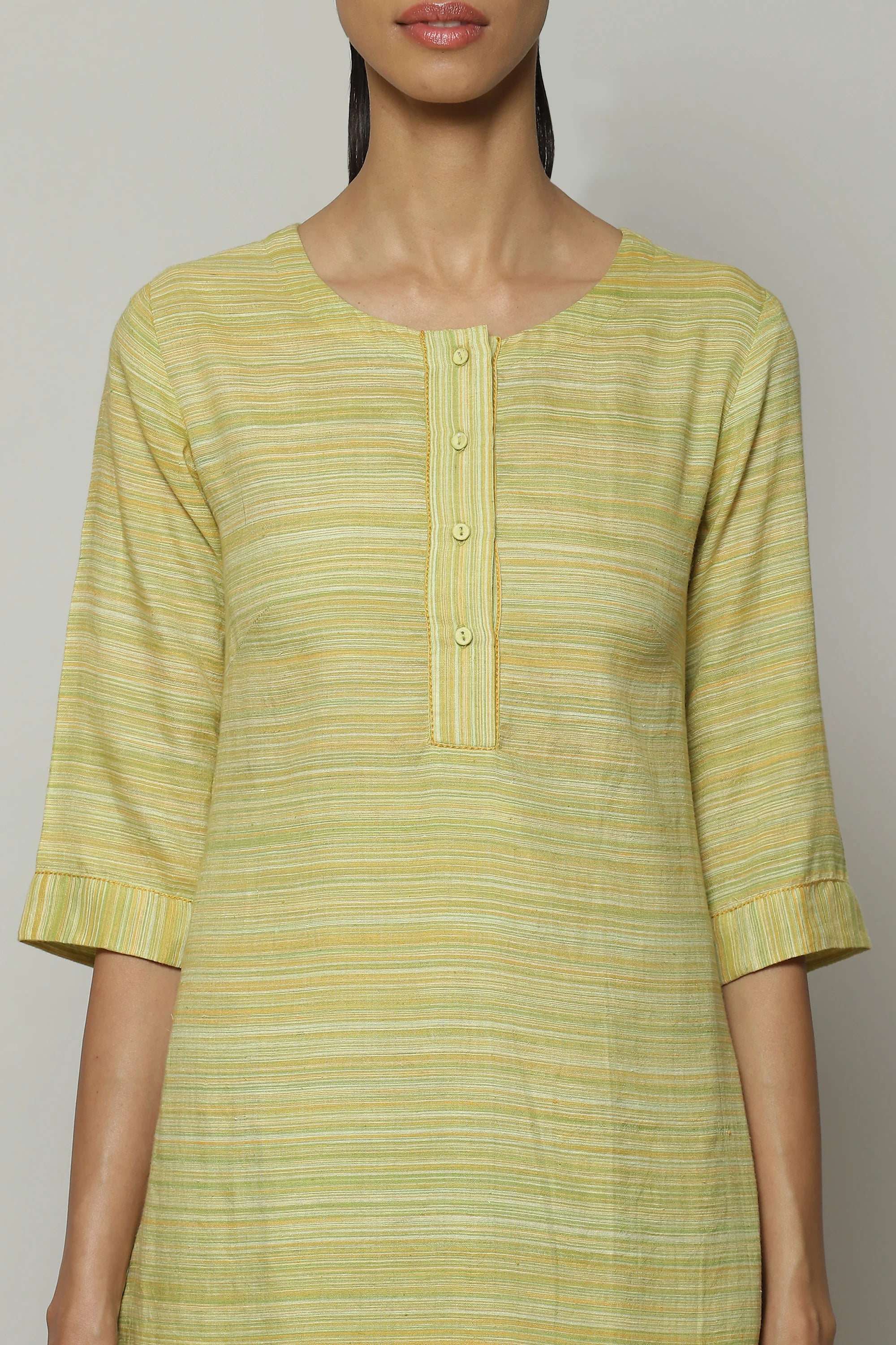 Space Dyed Handspun Handwoven Tencel Cotton Tunic