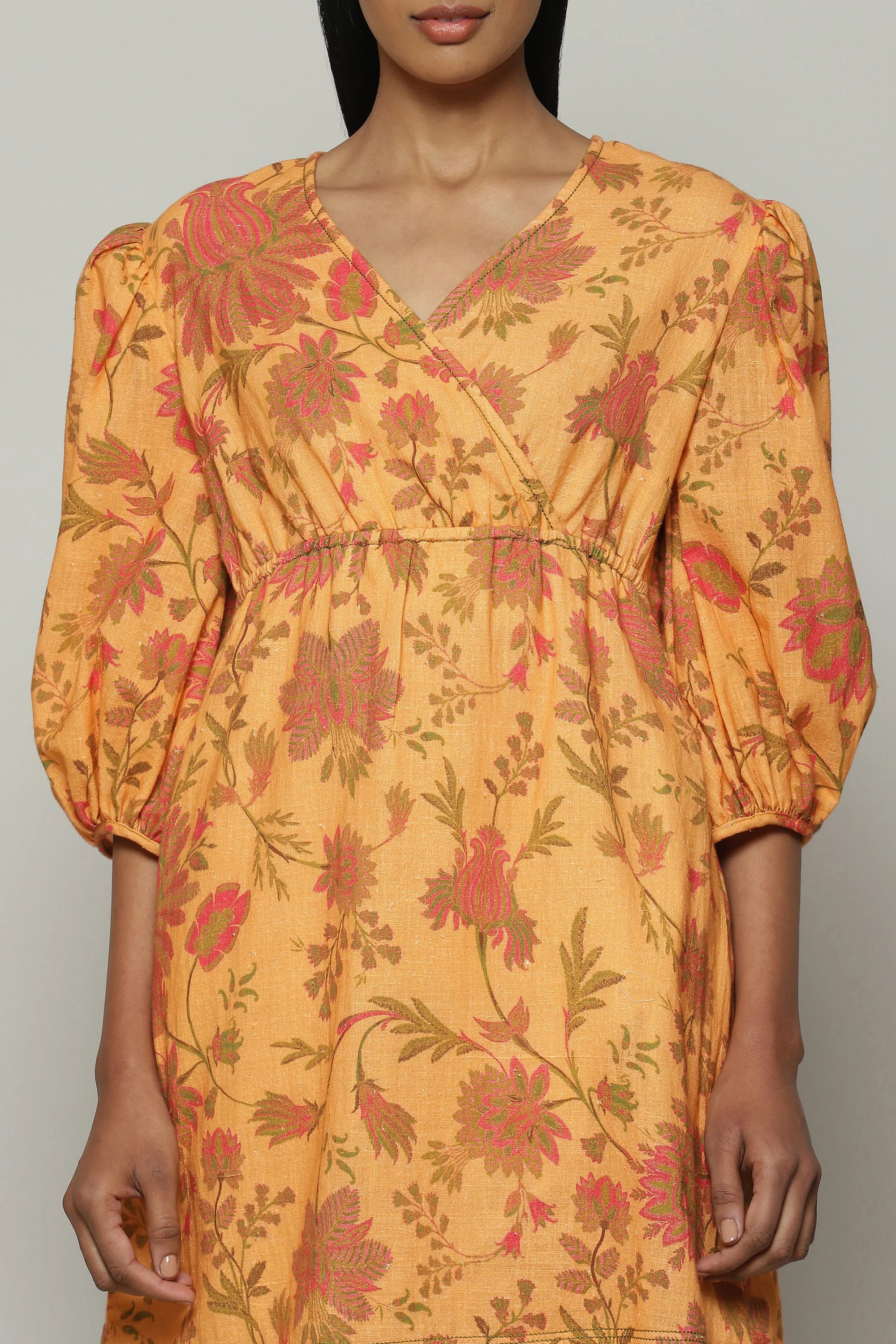 Chintz Print Handspun Handwoven Cotton Dress