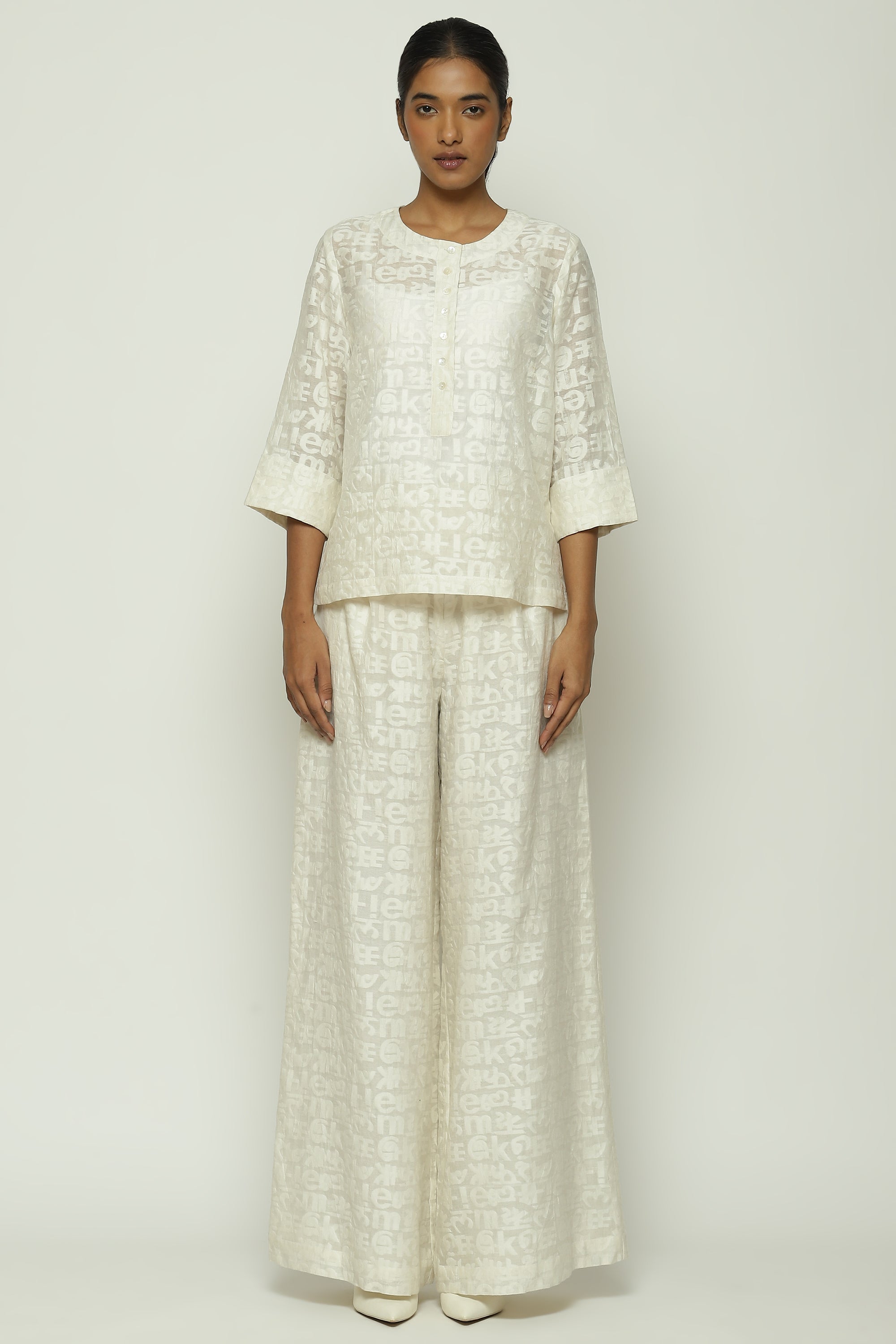 Calligraphy Cutwork Top