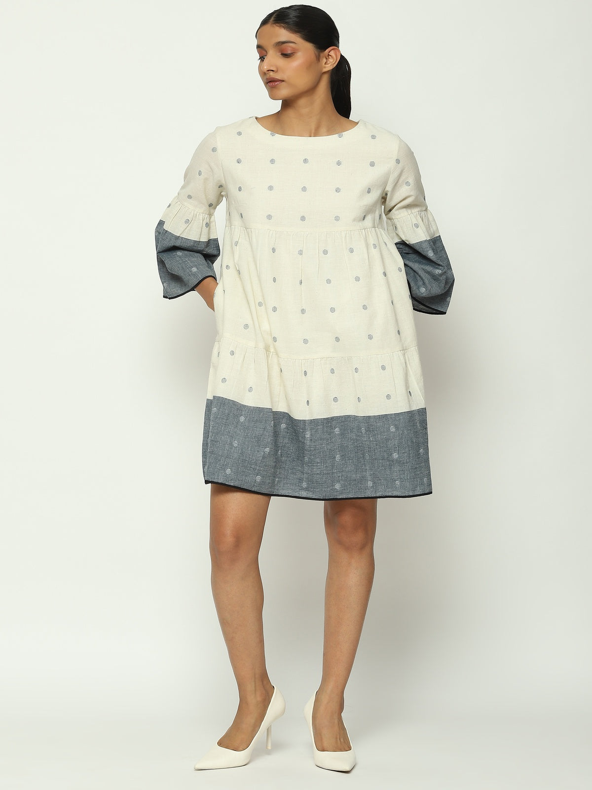 Border Jamdani Dots Dress