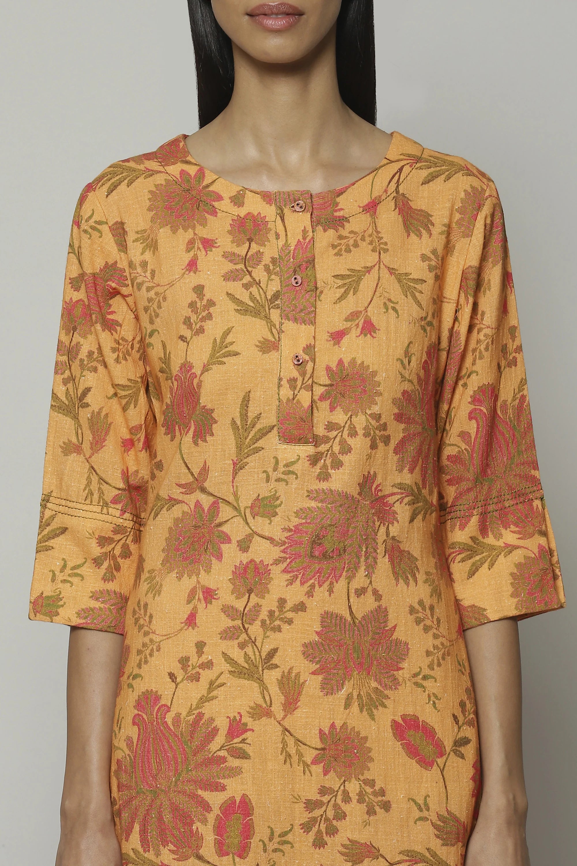 Chintz Print Handspun Handwoven Cotton Kurta