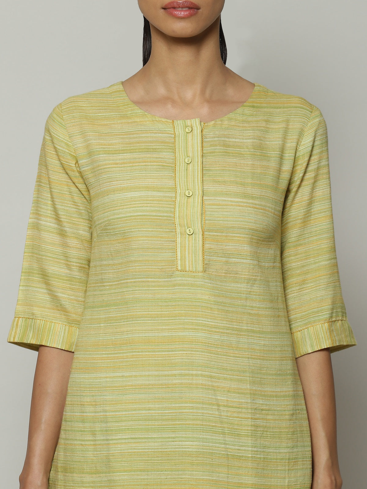 Space Dyed Handspun Handwoven Tencel Cotton Tunic