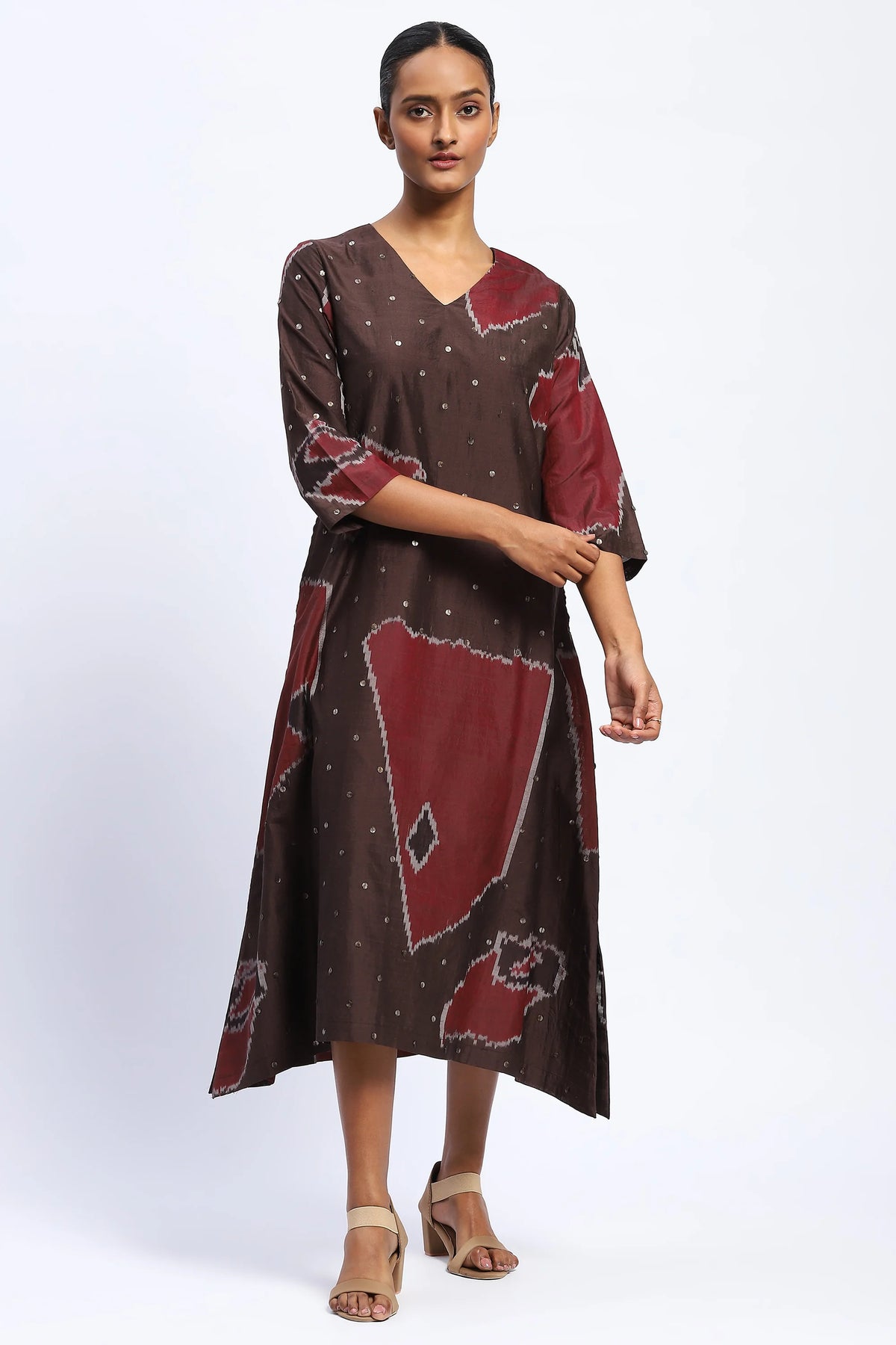 Bark Cloth Ikat Dress