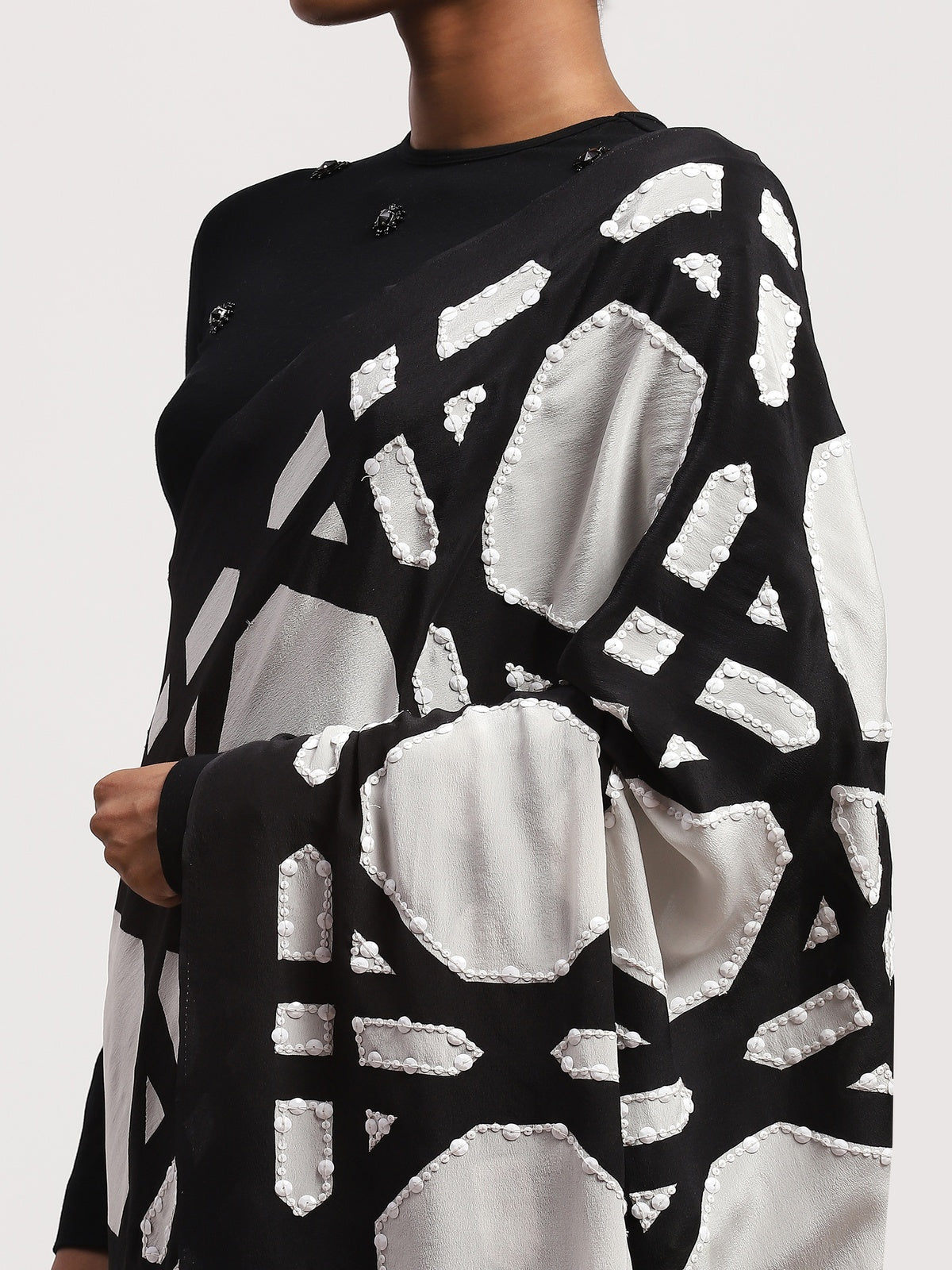 Basket Print Sari