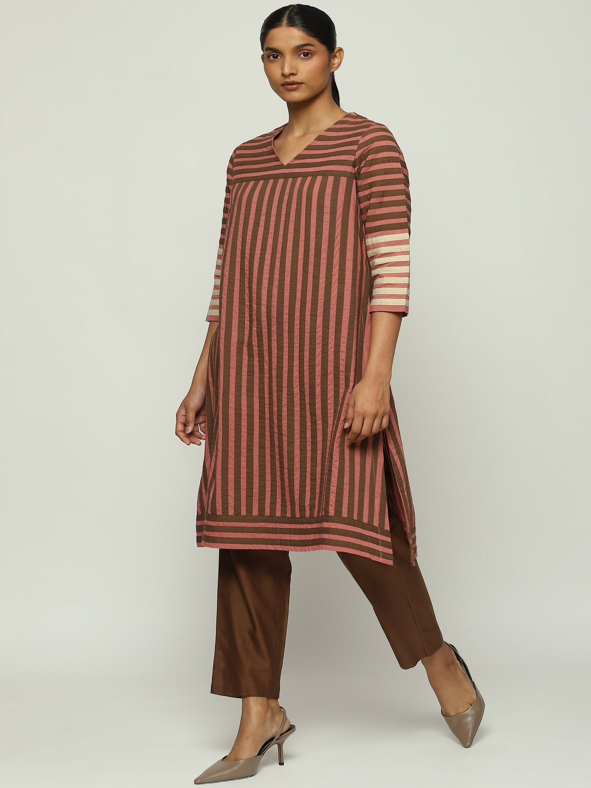 Applique Stripes Kurta