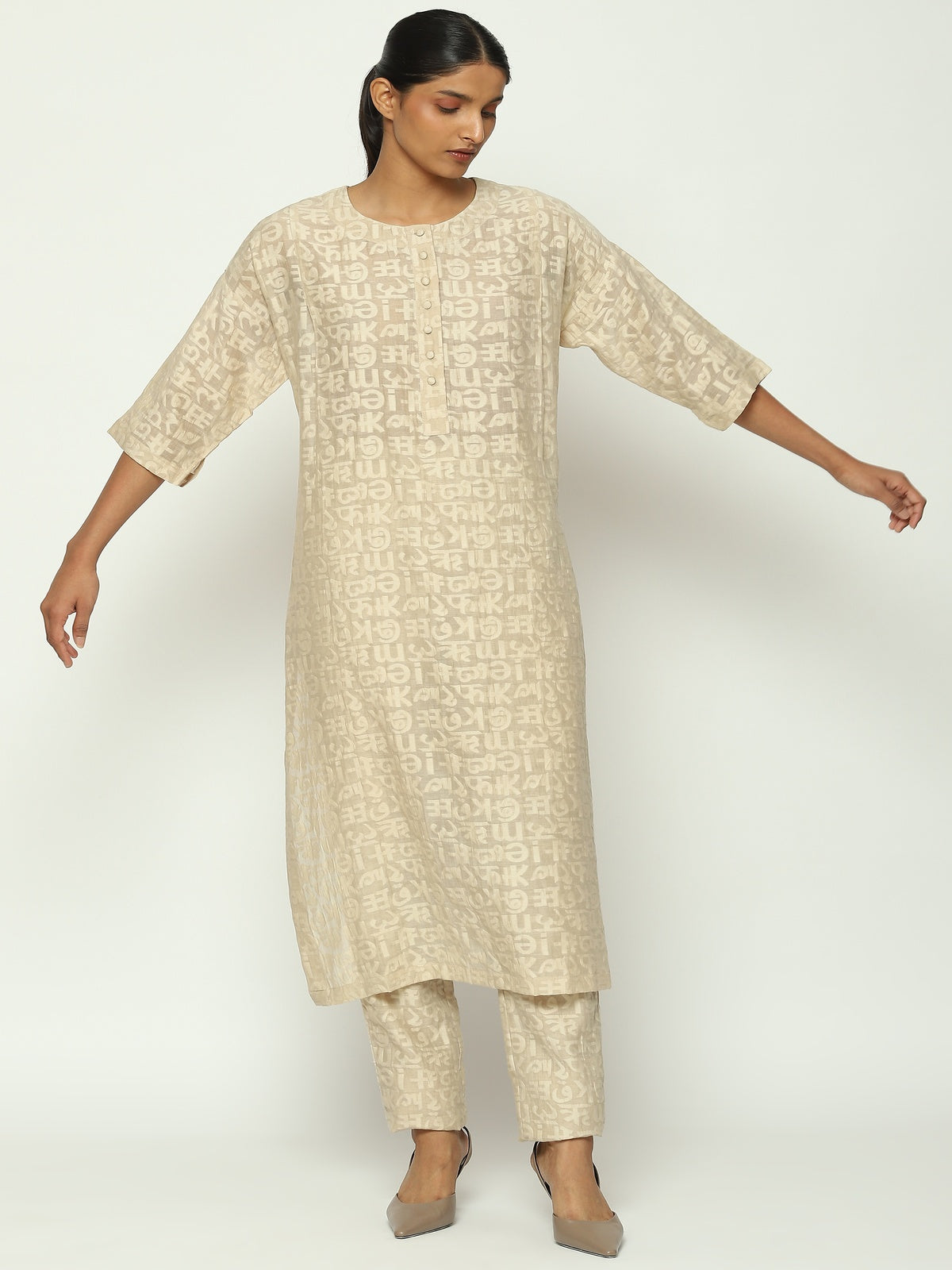 Calligraphy Cutwork Kurta