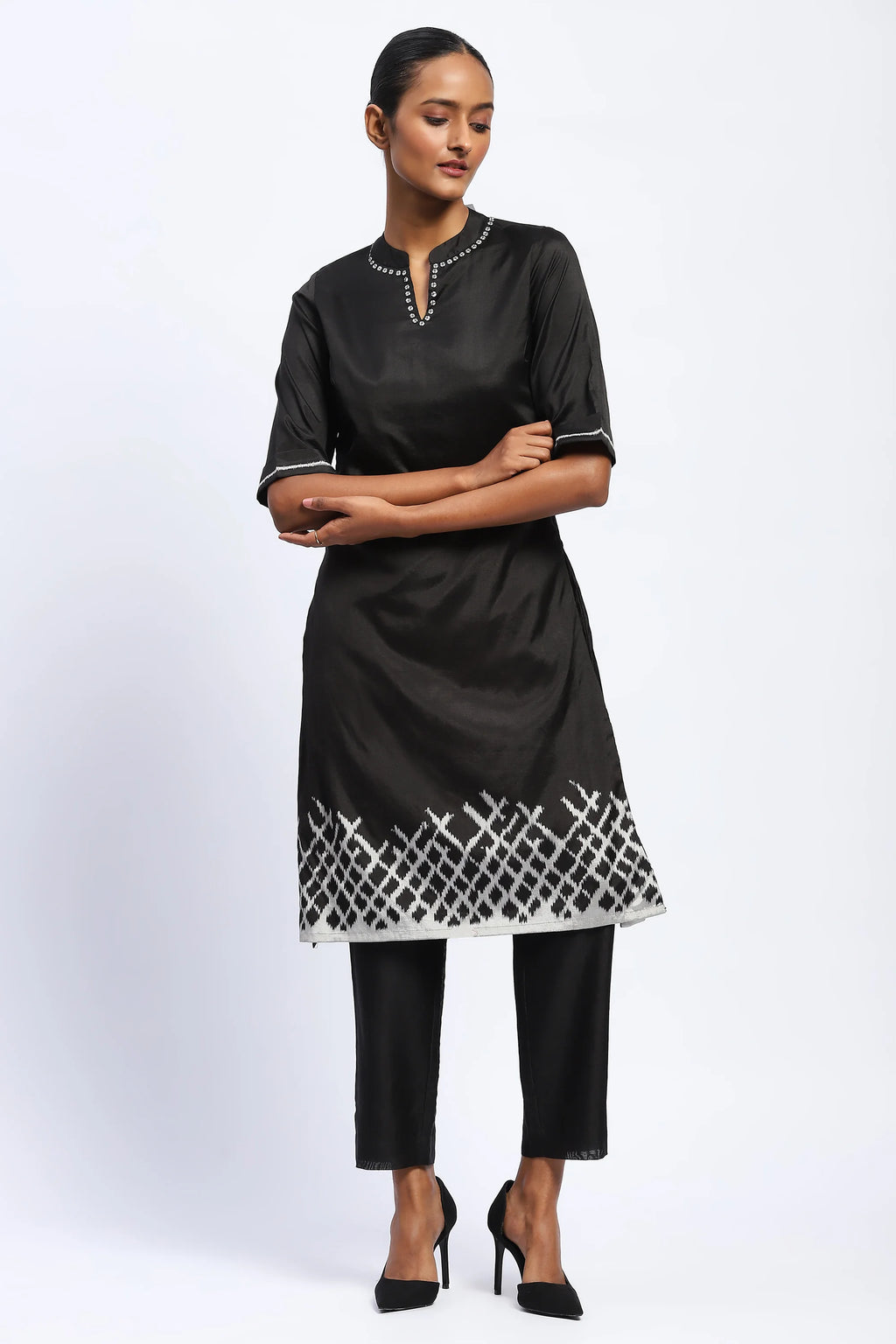 Lattice Ikat Kurta