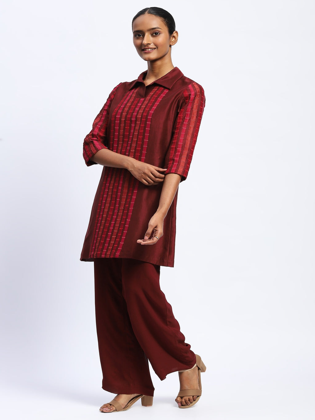 Applique Strips Dress