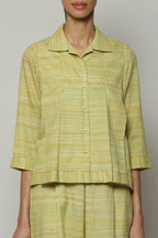Space Dyed Handspun Handwoven Tencel Cotton Top