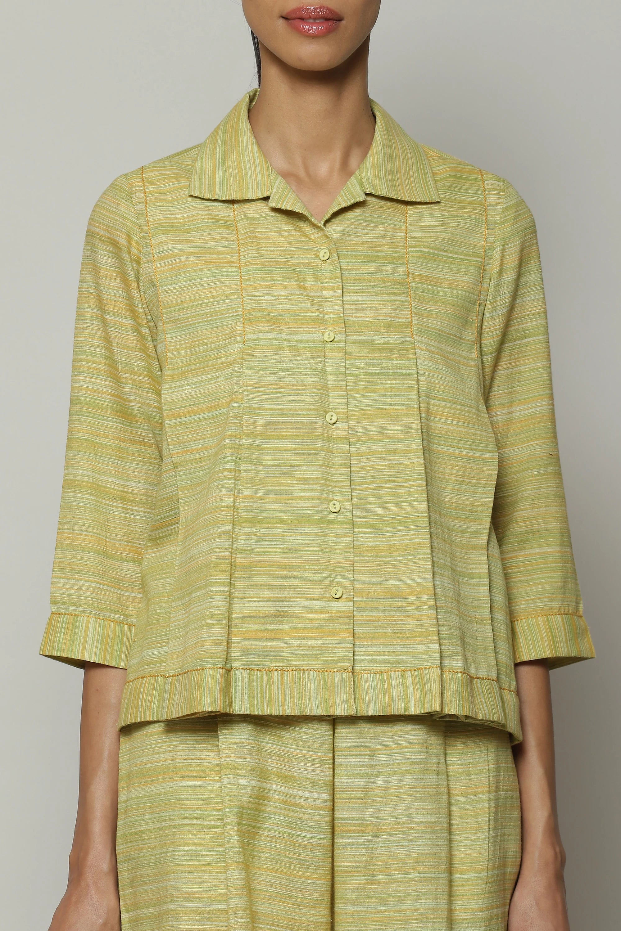 Space Dyed Handspun Handwoven Tencel Cotton Top