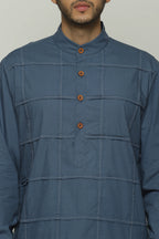 Pleated Checks Long Kurta