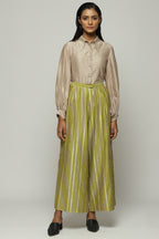 Tonal Lace Trim Trouser