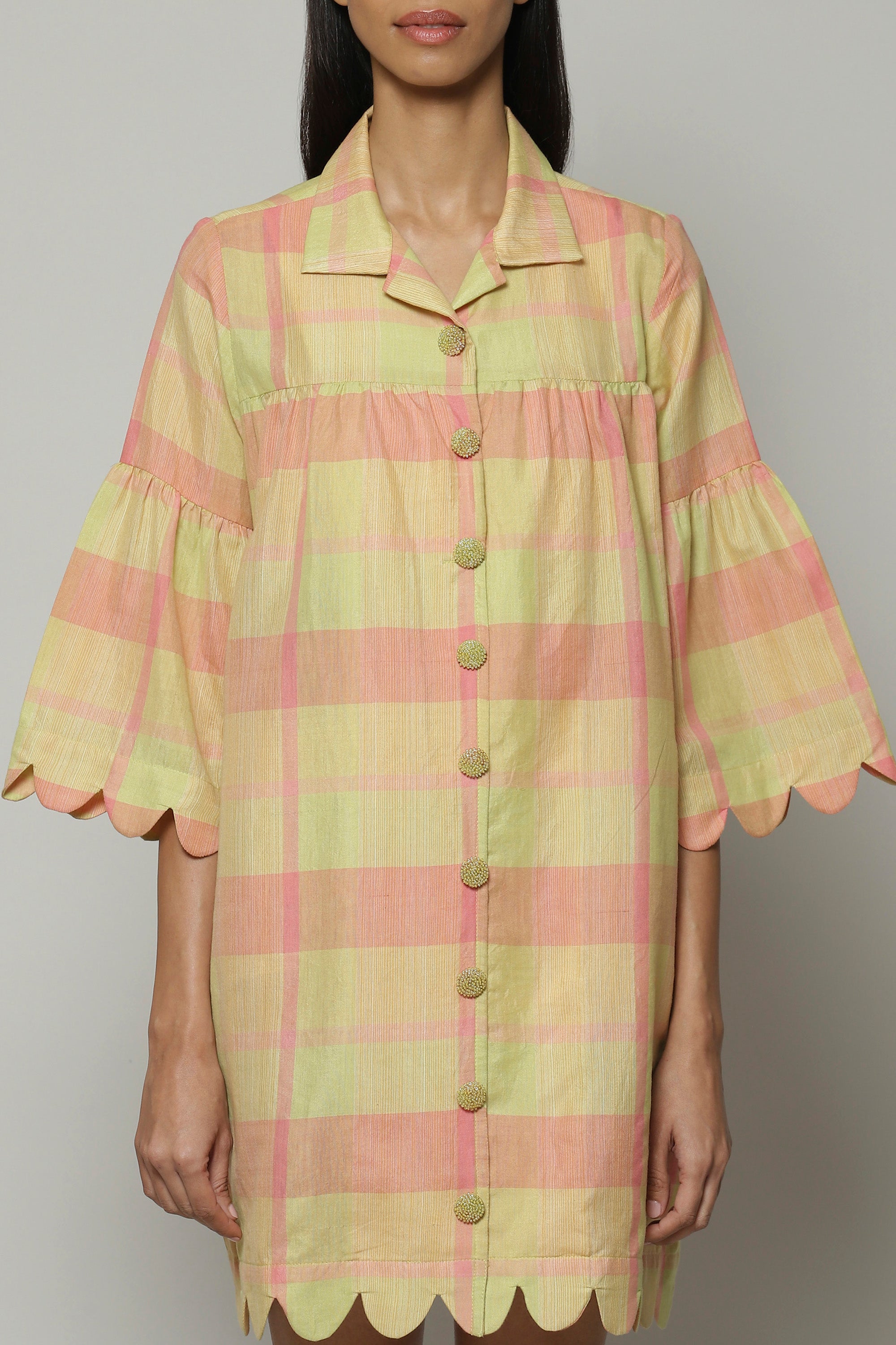 Handwoven Tencel X Cotton Dress Multicolour