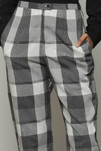 Handwoven Tencel X Cotton Pant Black-Ivory