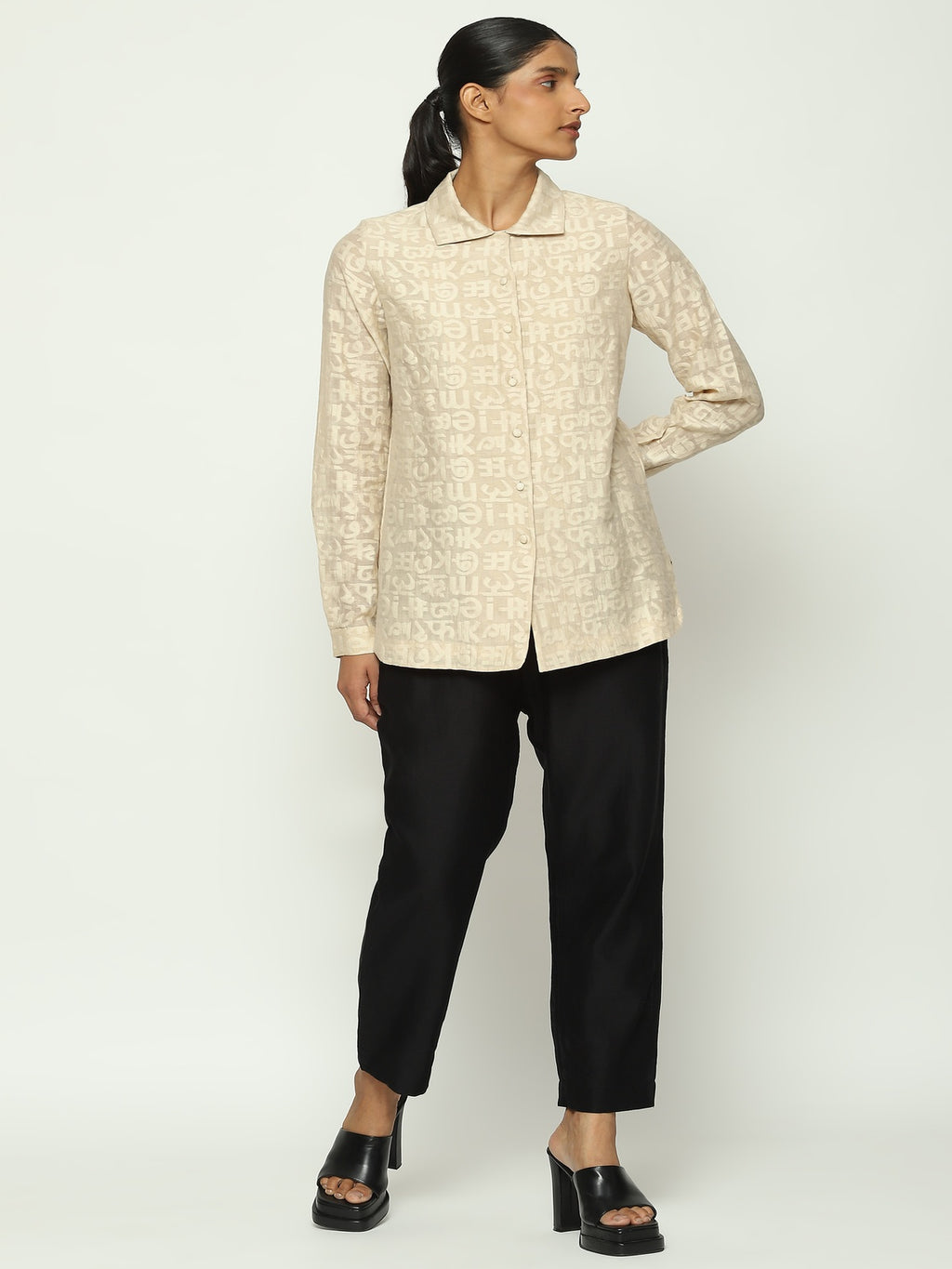 Calligraphy Cutwork Shirt