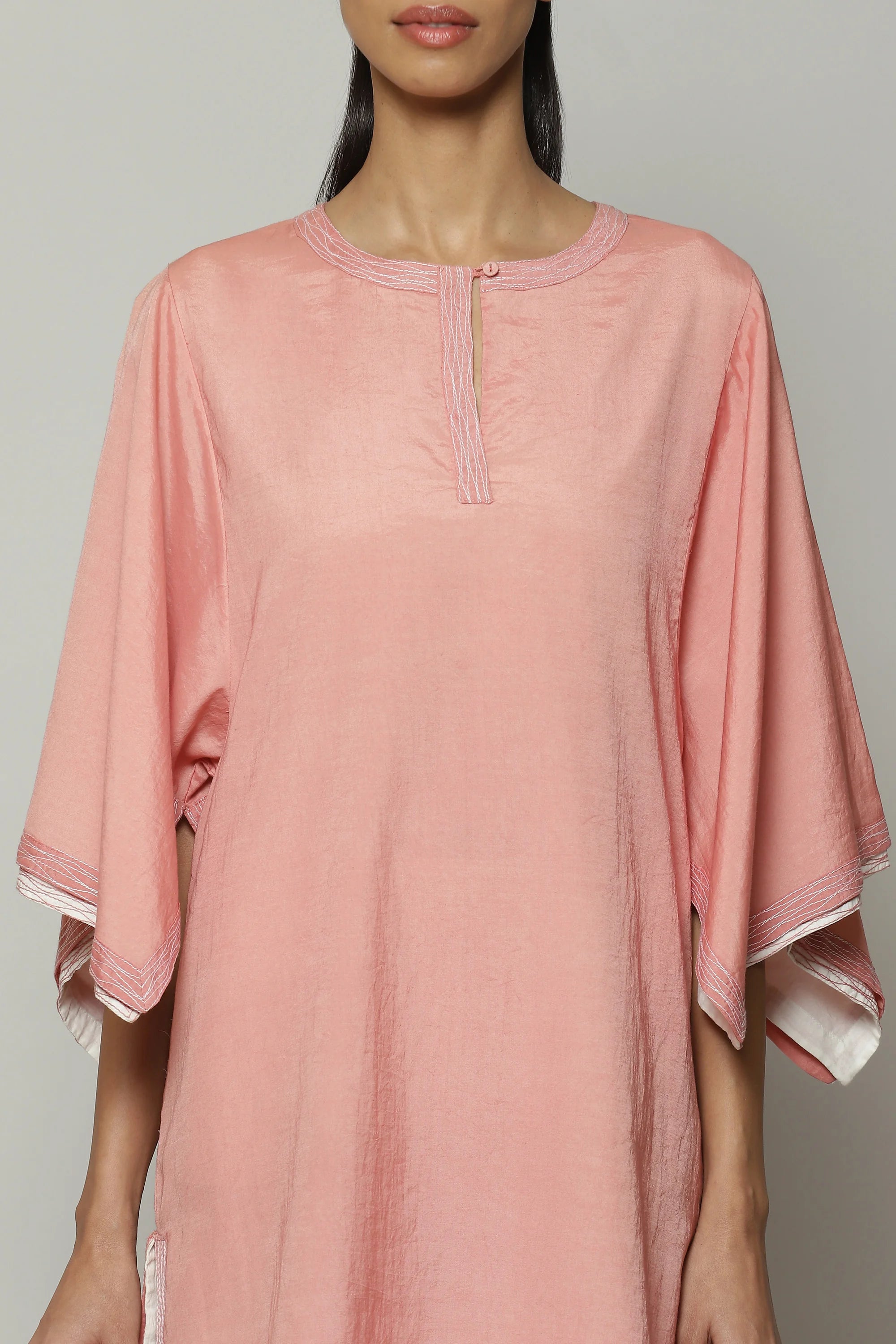 Double Sheer Luxe Voile Kurta Pink