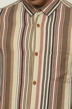 Woven Neutral Stripes Shirt