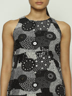 Multi Dots Black Dress