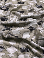 Symbol Print  & Sequins Dress
