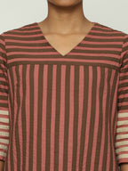 Applique Stripes Kurta