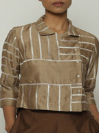 Tonal Lace Trim Shirt